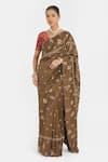 Buy Kora Olive Green Organza, Chanderi , Embroidery, Dori Saree And Blouse at Aza Fashions Buy_Kora_Olive Green Organza, Chanderi , Embroidery, Dori Saree And Blouse _at_Aza_Fashions