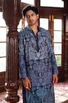 Buy_Angad Creations_Gray Viscose, Silk Embroidery Aflaak Thread Work Kurta And Pant Set 