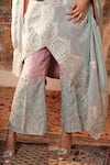 Buy_Angad Creations_Pink Crepe Embroidery, Metallic Thread Sweetheart Neck, Noor O Nigaar Cape Set 