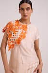Buy Madder Much Multi Color Chanderi Silk Cut Work, Kayo Sunset And Almond Cutwork Dress Buy_Madder Much_Multi Color Chanderi Silk Cut Work, Kayo Sunset And Almond Cutwork Dress