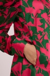 Madder Much_Pink Bemberg, Cotton Satin Embroidery Collared Fenix A Writers Midi Dress _at_Aza_Fashions