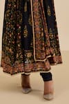 Buy Ritu Kumar Black Viscose, Lycra Embroidery, Piping Scoop Floral Print And Aari Anarkali Set Buy_Ritu Kumar_Black Viscose, Lycra Embroidery, Piping Scoop Floral Print And Aari Anarkali Set