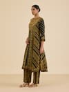 Buy_Ritu Kumar_Black Silk, Rayon, Crepe, Viscose, Chinon Embroidery, Geometric And Kurta Set _Online_at_Aza_Fashions