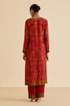 Shop Ritu Kumar Red Silk, Viscose Sequins, Embroidery Floral Print Straight Kurta Pant Set at Aza Fashions Shop_Ritu Kumar_Red Silk, Viscose Sequins, Embroidery Floral Print Straight Kurta Pant Set _at_Aza_Fashions