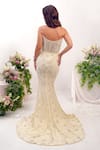 Shop_Shourya Gatha_Off White Chantelle, Lace Beads, Crystals, Sequins, Chantilly Mermaid Gown _at_Aza_Fashions