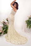 Buy_Shourya Gatha_Off White Chantelle, Lace Beads, Crystals, Sequins, Chantilly Mermaid Gown _Online_at_Aza_Fashions