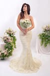 Shop_Shourya Gatha_Off White Chantelle, Lace Beads, Crystals, Sequins, Chantilly Mermaid Gown _Online_at_Aza_Fashions