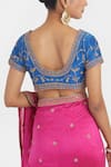 Shop_Kora_Fuchsia , , Embroidery, Floral Dori Saree And Blouse 