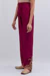 Buy_Kora_Fuchsia Chanderi Silk Embroidery, Beads, Sequins Dori Pants _Online_at_Aza_Fashions