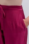 Shop_Kora_Fuchsia Chanderi Silk Embroidery, Beads, Sequins Dori Pants _Online_at_Aza_Fashions