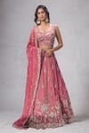 Buy Samyukta Singhania Pink Tissue Embroidery, Sequins, Zari Sweetheart Neck Lehenga Set at Aza Fashions Buy_Samyukta Singhania_Pink Tissue Embroidery, Sequins, Zari Sweetheart Neck Lehenga Set _at_Aza_Fashions