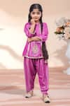 Shop_Petite Pomme_Mauve Embroidery, Sequins Butti Work Kurta Tulip Pant Set _Online_at_Aza_Fashions