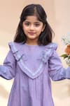 Petite Pomme_Mauve Cotton Lace Embroidered Yoke Dress _Online_at_Aza_Fashions