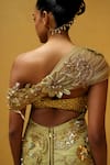 Buy_Moledro_Beige Net Sequins, Beads, Embroidery, Metallic Thread Oraya Crochet Dress _Online_at_Aza_Fashions