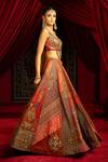 Sonia Baderia Multi Color Chanderi, Brocade, Tissue Sequins, Beads, And Vintage Lehenga Set at Aza Fashions Sonia Baderia_Multi Color Chanderi, Brocade, Tissue Sequins, Beads, And Vintage Lehenga Set _at_Aza_Fashions