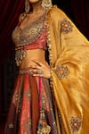 Buy Sonia Baderia Multi Color Chanderi, Brocade, Tissue Sequins, Beads, And Vintage Lehenga Set Buy_Sonia Baderia_Multi Color Chanderi, Brocade, Tissue Sequins, Beads, And Vintage Lehenga Set