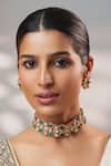 Buy_Zevar By Geeta_Gold Plated Stones, Crystals, Faux Diamonds Two Kundan Choker Set _at_Aza_Fashions