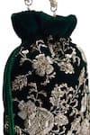 Nazaakat By Samara Singh Green Embroidery, Zari, Tassels, Beads Maharani Hand Potli Bag at Aza Fashions Nazaakat By Samara Singh_Green Embroidery, Zari, Tassels, Beads Maharani Hand Potli Bag _at_Aza_Fashions