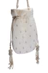 Nazaakat By Samara Singh_Off White Embroidery, Zari, Beads, Tassels Myra Hand Potli Bag _Online_at_Aza_Fashions
