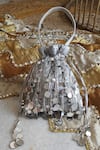 Buy_Plode_Silver Mirrors, Beads, Sequins Drop Potli Bag _at_Aza_Fashions