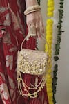 Plode_Gold Sequins, Tassels, Embroidery Charm Embellished Bag _Online_at_Aza_Fashions