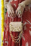 Buy_Plode_Gold Sequins, Tassels, Embroidery Charm Embellished Bag _at_Aza_Fashions