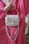 Plode_Silver Sequins, Beads, Tassels Charm Embellished Bag _Online_at_Aza_Fashions
