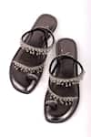 Buy_Sandalwali_Gray Beads Soha Tasselled Strap Vegan Sandals _at_Aza_Fashions