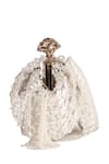 Nazaakat By Samara Singh_White Sequins, Beads, Tassels And Embellished Batua Bag _Online_at_Aza_Fashions