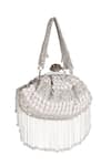 Buy_Nazaakat By Samara Singh_White Sequins, Beads, Tassels And Embellished Batua Bag _Online_at_Aza_Fashions