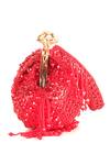 Buy_Nazaakat By Samara Singh_Red Sequins, Beads, Tassels Embellished Batua Bag With Detachable Handle _Online_at_Aza_Fashions