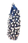 Shop_Nazaakat By Samara Singh_Blue Beads, Rhinestones Beaded Embellished Clutch With Sling _Online_at_Aza_Fashions