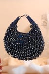 Buy_Nazaakat By Samara Singh_Blue Beads Embellished Clutch Bag _at_Aza_Fashions