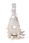 Nazaakat By Samara Singh_White Beads, Pearls, Mirrors, Sequins And Embellished Clutch Bag _Online_at_Aza_Fashions
