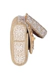 Buy_Nazaakat By Samara Singh_Gold Beads, Pearls, Embroidery Beaded And Flower Embellished Flap Bag _Online_at_Aza_Fashions
