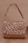 Buy_Nazaakat By Samara Singh_Gold Beads, Pearls Beaded Floral And Geometric Flap Bag _at_Aza_Fashions