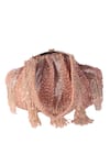 Buy_Nazaakat By Samara Singh_Peach Beads, Tassels Beaded Fringe Batua Bag With Detachable Handle _Online_at_Aza_Fashions