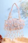 Buy_Nazaakat By Samara Singh_Silver Sequins, Beads, Pearls, Fabric Flowers And Embellished Clutch With Handle _at_Aza_Fashions