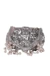 Buy_Nazaakat By Samara Singh_Silver Sequins, Beads, Pearls And Embellished Clutch Bag _Online_at_Aza_Fashions