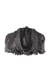 Buy_Nazaakat By Samara Singh_Gray Beads, Tassels Beaded Fringe Batua Bag With Detachable Handle _Online_at_Aza_Fashions