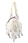 Nazaakat By Samara Singh_Silver Sequins, Beads, Pearls, Mirrors, Sequin, And Embellished Batua Bag _at_Aza_Fashions
