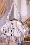 Buy_Nazaakat By Samara Singh_Silver Sequins, Beads, Pearls, Mirrors, Sequin, And Embellished Batua Bag _at_Aza_Fashions