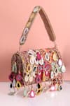 Buy Nazaakat By Samara Singh Pink Beads, Mirrors, Applique Floral And Embellished Flap Bag at Aza Fashions Buy_Nazaakat By Samara Singh_Pink Beads, Mirrors, Applique Floral And Embellished Flap Bag _at_Aza_Fashions