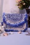 Buy Nazaakat By Samara Singh Blue Beads, Stones, Fringe Embellished And Beaded Flap Clutch at Aza Fashions Buy_Nazaakat By Samara Singh_Blue Beads, Stones, Fringe Embellished And Beaded Flap Clutch _at_Aza_Fashions