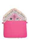 Buy Nazaakat By Samara Singh Pink Beads, Mirrors, Fringe, Sequins Beaded And Coin Embellished Boho Bag Online Buy_Nazaakat By Samara Singh_Pink Beads, Mirrors, Fringe, Sequins Beaded And Coin Embellished Boho Bag _Online