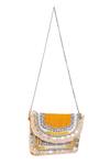 Buy_Nazaakat By Samara Singh_Yellow Stones, Beads, Fringe Coin And Embellished Boho Bag _Online_at_Aza_Fashions