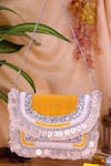 Buy_Nazaakat By Samara Singh_Yellow Stones, Beads, Fringe Coin And Embellished Boho Bag _at_Aza_Fashions
