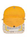 Nazaakat By Samara Singh_Yellow Stones, Beads, Fringe Coin And Embellished Boho Bag _Online