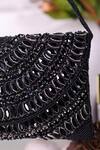 Shop Nazaakat By Samara Singh Black Beads, Sequins, Stones Beaded Embellished Flap Bag Online Shop_Nazaakat By Samara Singh_Black Beads, Sequins, Stones Beaded Embellished Flap Bag _Online