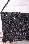 Nazaakat By Samara Singh Black Beads, Sequins, Stones Beaded Embellished Flap Bag Nazaakat By Samara Singh_Black Beads, Sequins, Stones Beaded Embellished Flap Bag